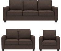 View GIOTEAK Fabric 3 + 2 + 1 BROWN Sofa Set Furniture (GIOTEAK)