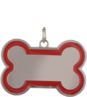 SRI Plain Dog Collar Charm(Red, Bone)