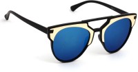 Eyeland Wayfarer Sunglasses(For Men & Women, Blue, Multicolor)