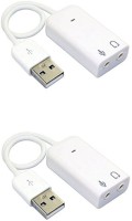 Aeoss Aeoss 7.1 CHANNEL Sound Card Set of 2 pes (White) A409 Sound Card(White)   Laptop Accessories  (Aeoss)