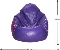 sudesh decor XXL purple printed bean bag Bean Bag  With Bean Filling(Purple, Multicolor)   Furniture  (sudesh decor)