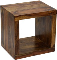 TimberTaste CUBO Solid Wood Side Table(Finish Color - Natural Teak)   Furniture  (TimberTaste)