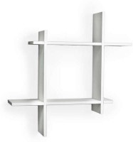 The New Look HASHW MDF Wall Shelf(Number of Shelves - 2, White)   Furniture  (The New Look)