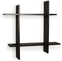 The New Look HASHBK MDF Wall Shelf(Number of Shelves - 2, Black)   Furniture  (The New Look)