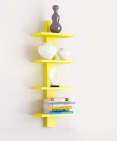 The New Look 4TIERY MDF Wall Shelf(Number of Shelves - 4, Yellow)   Furniture  (The New Look)