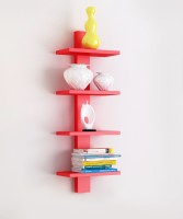 View The New Look 4TIER5 MDF Wall Shelf(Number of Shelves - 4, Red) Furniture (The New Look)