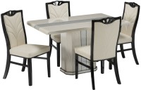 View Durian WESTLAND Stone 4 Seater Dining Set(Finish Color - White) Furniture
