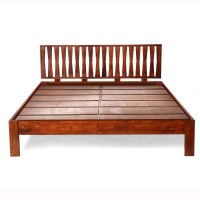 View Fischers Lifestyle Roma Solid Wood King Bed(Finish Color -  Walnut) Furniture (Fischers Lifestyle)