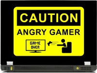View PosterMart Caution Angry Gamer Laptop Skin - High Quality 3M Vinyl and Matt Lamination High Quality Laminated 3M Vinyl Laptop Decal 15 Laptop Accessories Price Online(PosterMart)