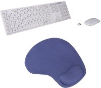 View ReTrack K688 2.4Ghz Ultra Slim Wireless Keyboard & Mouse With Wrist Mousepad Combo Set Laptop Accessories Price Online(ReTrack)