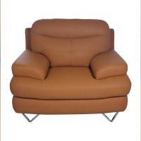 FURNITURE MIND Leather 1 Seater(Finish Color - Tan color)   Furniture  (FURNITURE MIND)