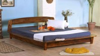 View VINTEJ HOME Solid Wood King Bed(Finish Color -  Brown) Furniture (VINTEJ HOME)
