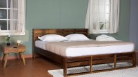 VINTEJ HOME Solid Wood King Bed(Finish Color -  Brown)   Furniture  (VINTEJ HOME)