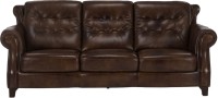 View Durian ROGER/3 Leather 3 Seater(Finish Color - Dark Walnut) Furniture (Durian)