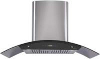 Elica OSB HAC TOUCH BF 90 Auto Clean Wall Mounted Chimney(Silver 1200 m³/h)