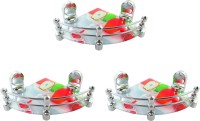 View RoyaL Indian Craft Queen Bracket Set of 3 High Definition Apple Printed 8 By 8 Inch Glass Wall Shelf(Number of Shelves - 3, Multicolor) Furniture (royaL indian craft)