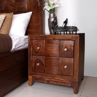 View peachtree Solid Wood Bedside Table(Finish Color - Walnut) Furniture (peachtree)