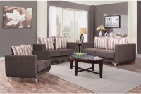 peachtree Fabric 3 + 2 + 2 Grey Sofa Set   Furniture  (peachtree)