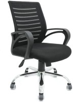 View VJ Interior Fabric Office Visitor Chair(Black) Furniture (VJ Interior)