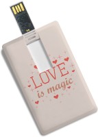 100yellow Credit Card Shape Love Is Magic Printed 8GB Designer Pen Drive 8 GB Pen Drive(Multicolor) (100yellow) Karnataka Buy Online