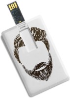 100yellow Credit Card Shape 8GB High Speed Beard Printed Pendrive 8 GB Pen Drive(Multicolor)   Computer Storage  (100yellow)