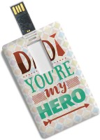100yellow Credit Card Shape Dad You��re My Hero Print 16GB Designer -Gift For Father 16 GB Pen Drive(Multicolor)   Computer Storage  (100yellow)