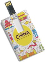 100yellow Credit Card Shape 8GB Tour to China Printed High Speed Fancy Pen Drive/Data Storage 8 GB Pen Drive(Multicolor) (100yellow)  Buy Online