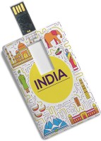 100yellow 8GB Credit Card Shape Printed High Speed Designer 8 GB Pen Drive(Multicolor)   Laptop Accessories  (100yellow)