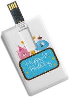 100yellow Credit Card Shape Happy 1st Birthday Printed High Speed 8GB Pen Drive - 8 GB Pen Drive(Multicolor)   Computer Storage  (100yellow)