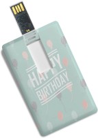 View 100yellow Credit Card Design Happy Birthday Print High Speed 16GB Pen Drive 16 GB Pen Drive(Multicolor) Price Online(100yellow)