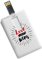 100yellow Credit Card Shape Love Always Wins Print 8GB Fancy Pen Drive -Gift For Anniversary 8 GB Pen Drive(Multicolor) (100yellow) Maharashtra Buy Online