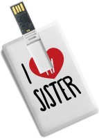 View 100yellow Credit Card Shape I Love Sister Print High Speed 8GB Pen Drive -Gift For Sister 8 GB Pen Drive(Multicolor) Laptop Accessories Price Online(100yellow)