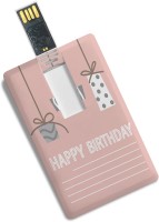 100yellow Credit Card Type Happy Birthday Printed High Speed 16GB Pendrive 16 GB Pen Drive(Multicolor)   Computer Storage  (100yellow)