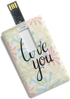View 100yellow 16GB Credit Card Shape Love You Printed Designer Pen Drive/Data Storage 16 GB Pen Drive(Multicolor) Price Online(100yellow)