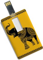 100yellow 8GB Credit Card Shape Elephant Printed Elegant Pen Drive 8 GB Pen Drive(Multicolor)   Laptop Accessories  (100yellow)