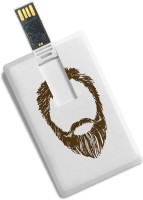 100yellow 16GB Credit Card Shape High Speed Beard Printed Pendrive 16 GB Pen Drive(Multicolor)   Computer Storage  (100yellow)
