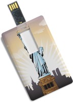 100yellow Credit Card Shape Statue Of Liberty Printed High Speed 16gb Fancy 16 GB Pen Drive(Multicolor)   Computer Storage  (100yellow)