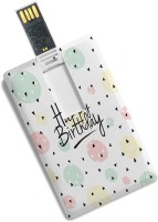 View 100yellow Credit Card Shape Happy Birthday Print High Speed 8GB Plastic Pen Drive 8 GB Pen Drive(Multicolor) Price Online(100yellow)