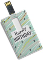 100yellow Happy Birthday Printed Credit Card Shape High Speed 8GB Plastic Pendrive 8 GB Pen Drive(Multicolor)   Laptop Accessories  (100yellow)