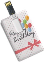 100yellow Credit Card Shape Happy Birthday Print High Speed 16GB Fancy Pen Drive 16 GB Pen Drive(Multicolor)   Computer Storage  (100yellow)