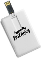 100yellow Credit Card Shape Happy Birthday Printed High Speed 16GB Fancy Pen Drive 16 GB Pen Drive(Multicolor)   Computer Storage  (100yellow)