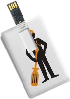 100yellow Printed Credit Card Shape 8GB Fancy Pen Drive- For Gift 8 GB Pen Drive(Multicolor)   Computer Storage  (100yellow)