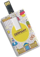 100yellow 16GB Credit Card Type Tour to Germany Printed High Speed Designer 16 GB Pen Drive(Multicolor) (100yellow) Karnataka Buy Online