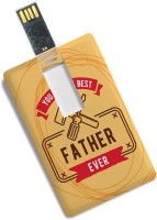 100yellow 16GB Credit Card Shape you��re Best Father Ever Print Designer -Gift For Dad 16 GB Pen Drive(Multicolor)   Computer Storage  (100yellow)