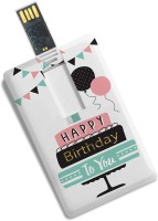 100yellow Credit Card Shape Happy Birthday To You Printed 16GB Fancy Pendrive 16 GB Pen Drive(Multicolor)   Laptop Accessories  (100yellow)