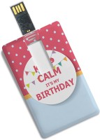 100yellow Credit Card Shape Keep Clam It's My Birthday Printed 16GB Pendrive 16 GB Pen Drive(Multicolor)   Computer Storage  (100yellow)