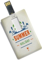 100yellow Credit Card Shape Summer Holiday Print 8GB Fancy Pen Drive/Data Storage 8 GB Pen Drive(Multicolor)   Computer Storage  (100yellow)