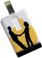 100yellow Credit Card Shape Printed 16GB Fancy Pen Drive/Data Storage - For Office 16 GB Pen Drive(Multicolor)   Laptop Accessories  (100yellow)