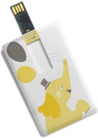 100yellow Credit Card Shape Elephant Print Fancy 8GB Plastic Pen Drive 8 GB Pen Drive(Multicolor)   Laptop Accessories  (100yellow)