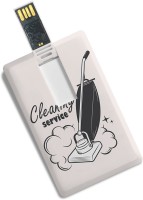 View 100yellow Credit Card Shape Cleaning Service Printed 8GB Designer Pen Drive 8 GB Pen Drive(Multicolor) Price Online(100yellow)